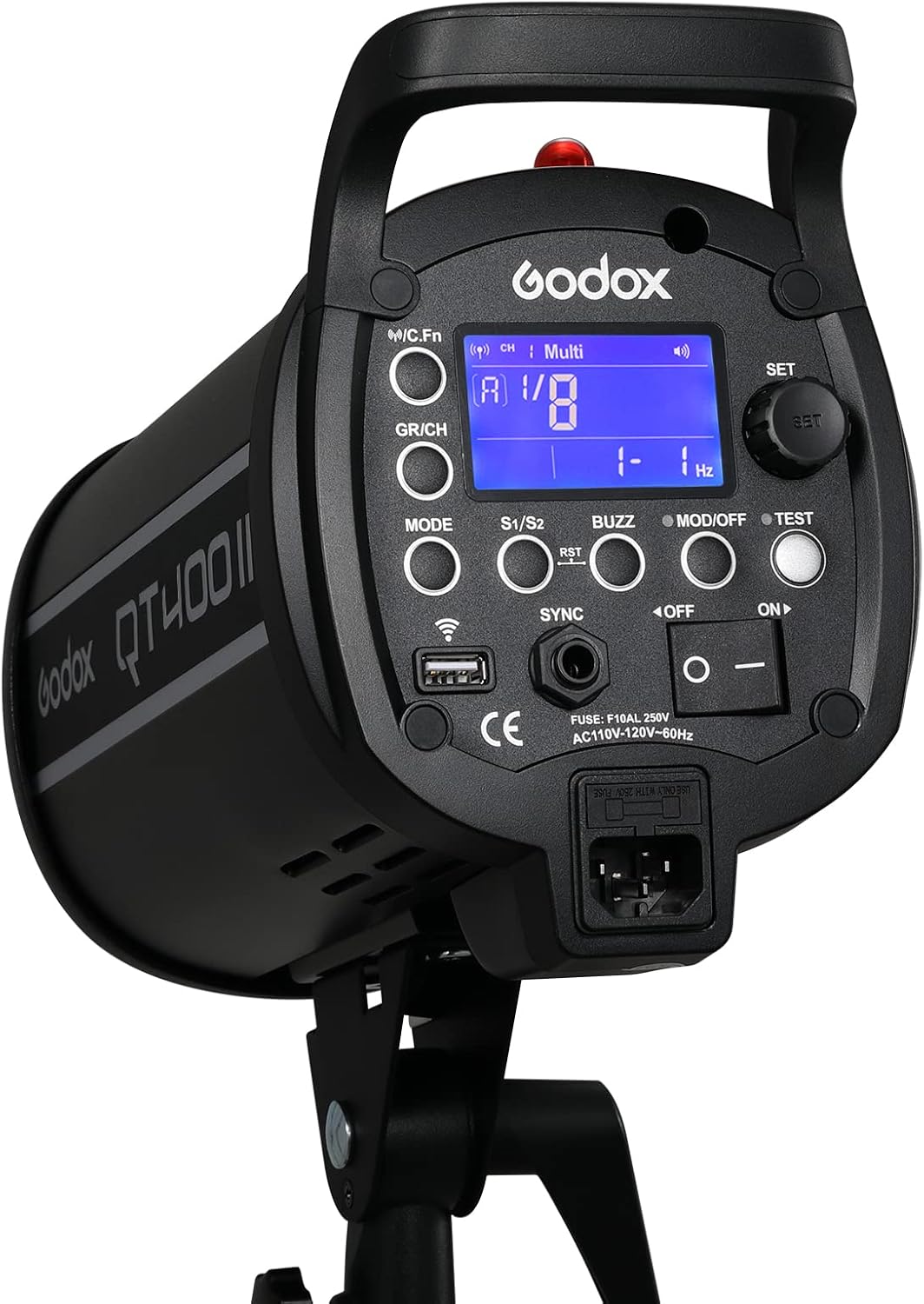 Godox 2 Pack QT400IIM Speedlite Studio Flash Strobe Kit,110V 5600k,high-Speed Multi-Freeze Flash with Light Stand,Softbox,43