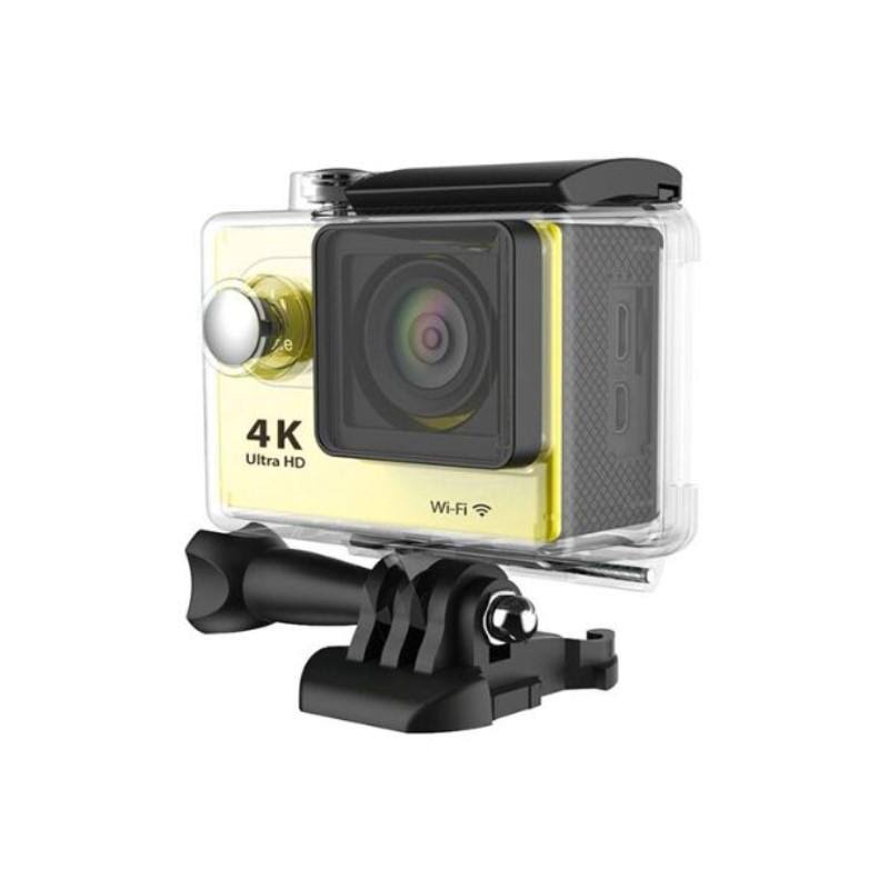Ipm 4K Waterproof 12 Mega Pixel Ultra HD Action Camera with Wi-Fi in Yellow