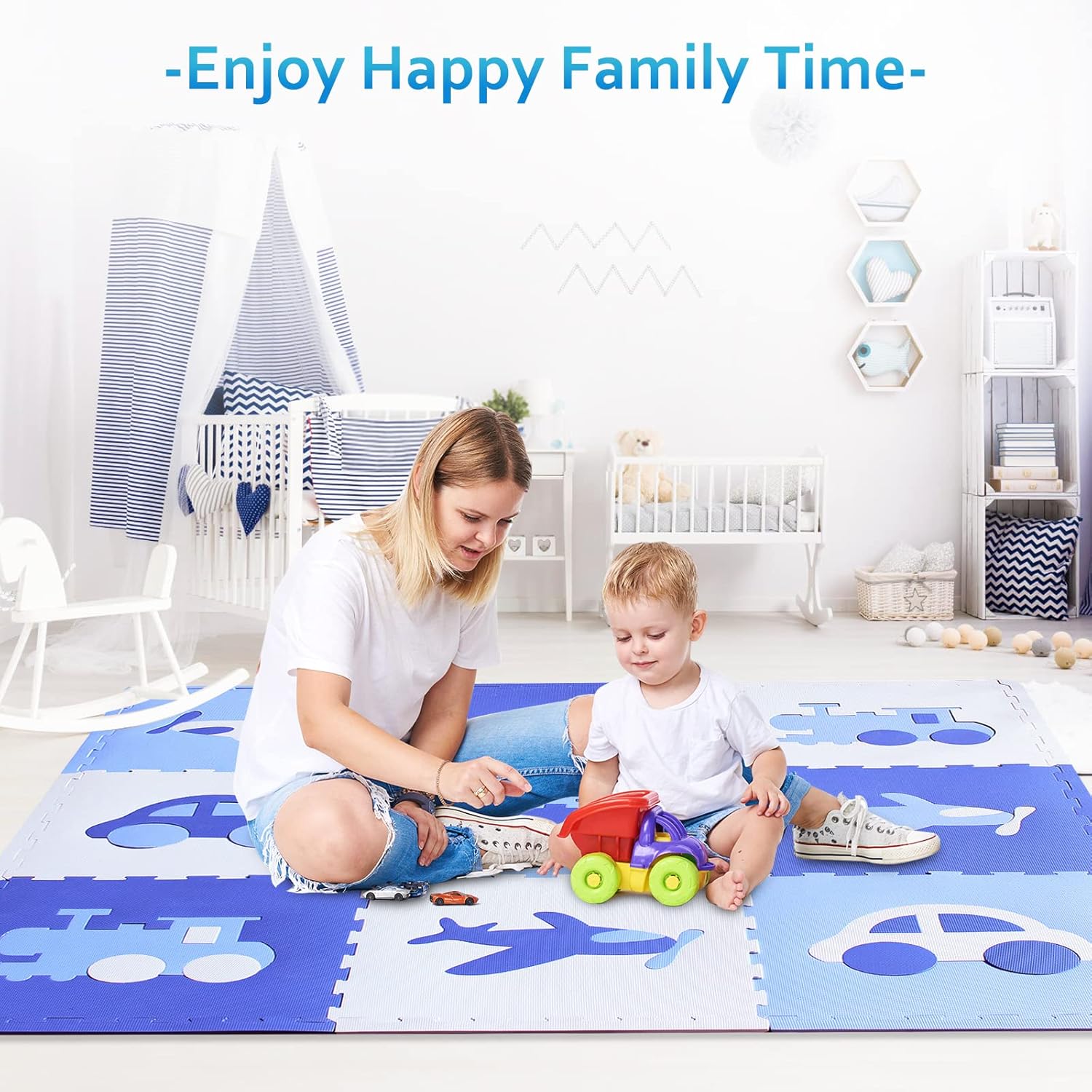 Baby Play Mat for Floor, Large Interlocking Floor Mats for Playing,Infant Foam Puzzle Floor Mat with Patterns,Crawling Activity Mat for Kids Indoor Outdoor 72&times;72in