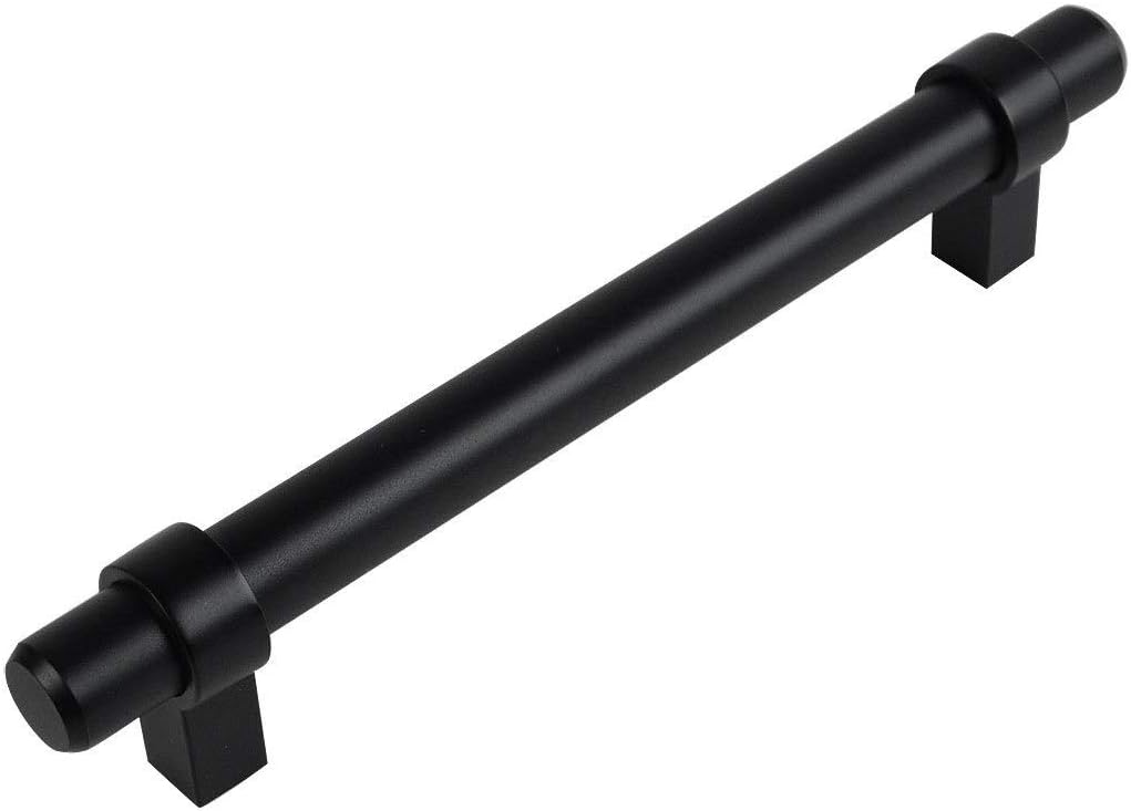 10 Pack - Cosmas 161-128FB Flat Black Cabinet Bar Handle Pull - 5