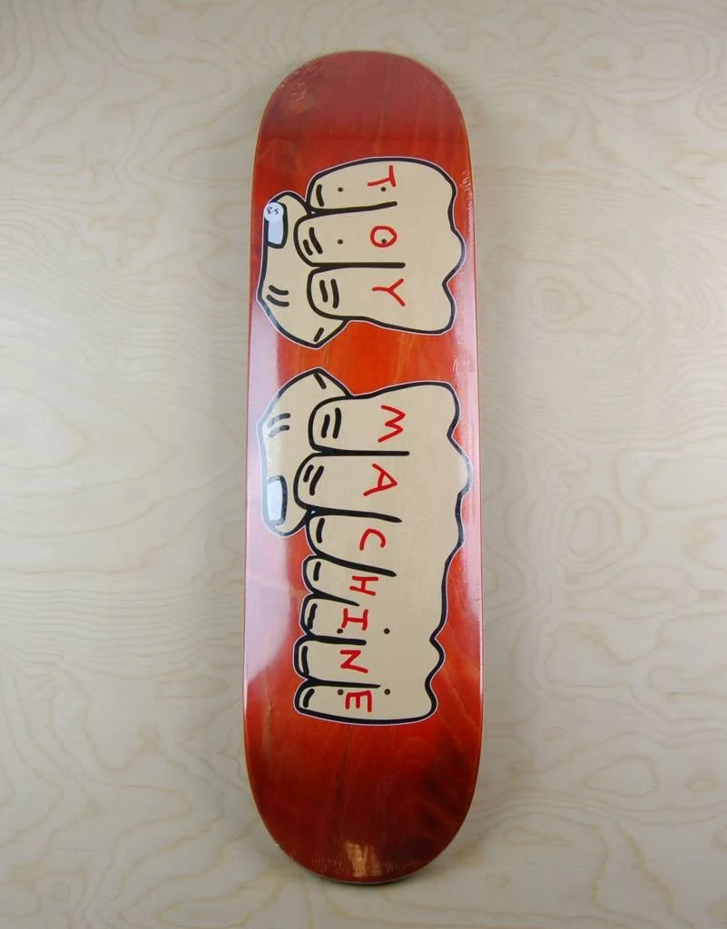 Toy Machine Skateboard Deck Fists XL 8.5x22 (Assorted Colors)