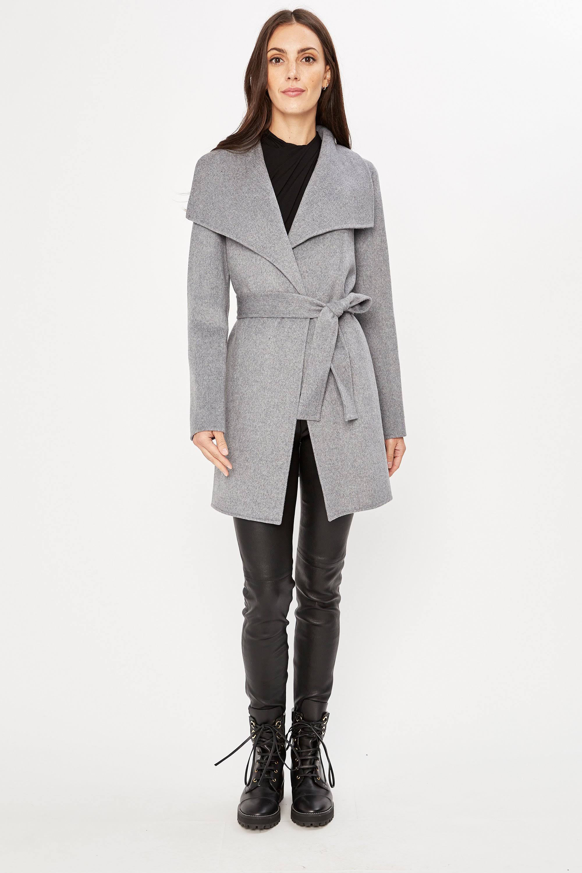 Tahari Ella Double Face Wool Coat, Ash / L
