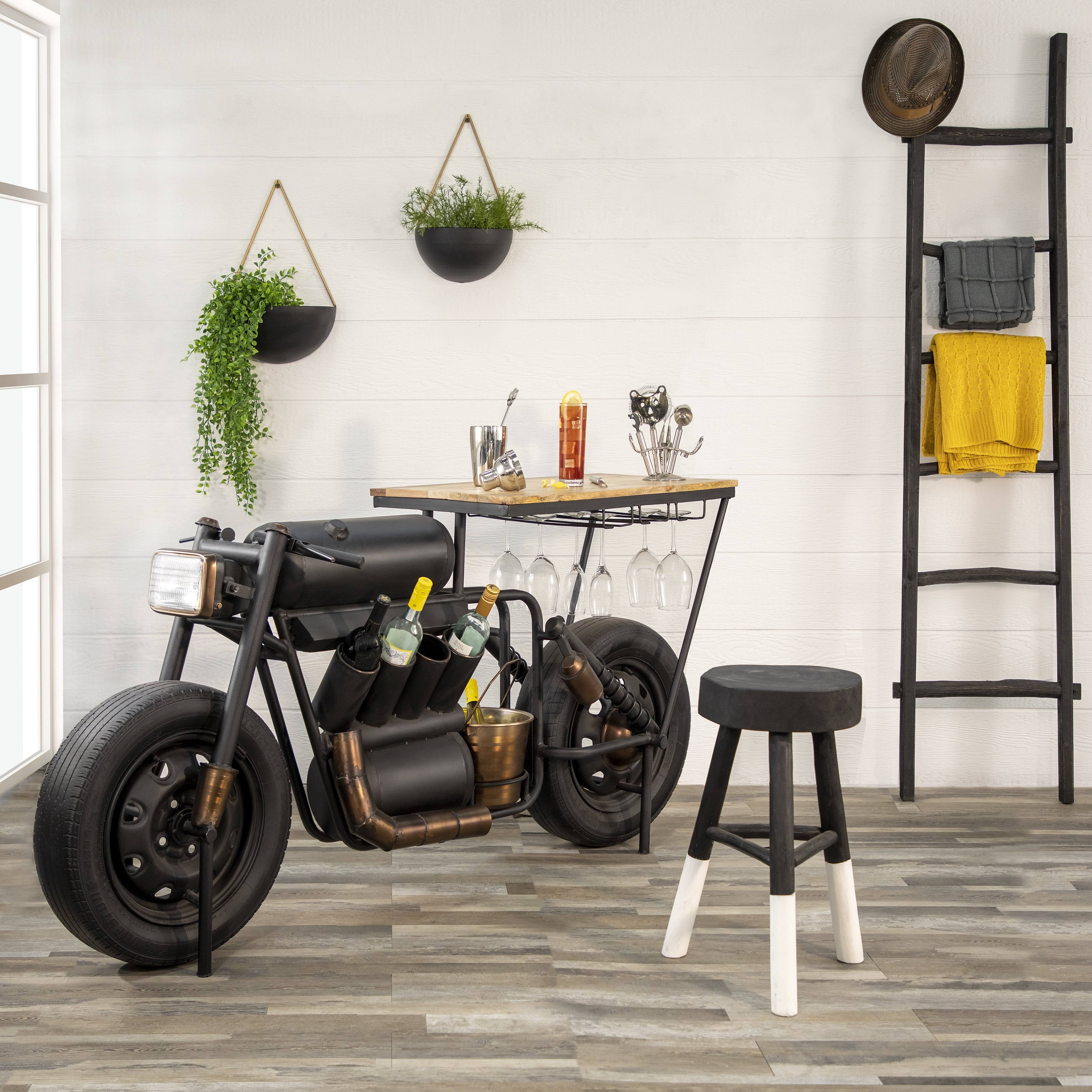 Wooden , Decorative 76x22 Ladder, Black - Sagebrook Home 13933-02