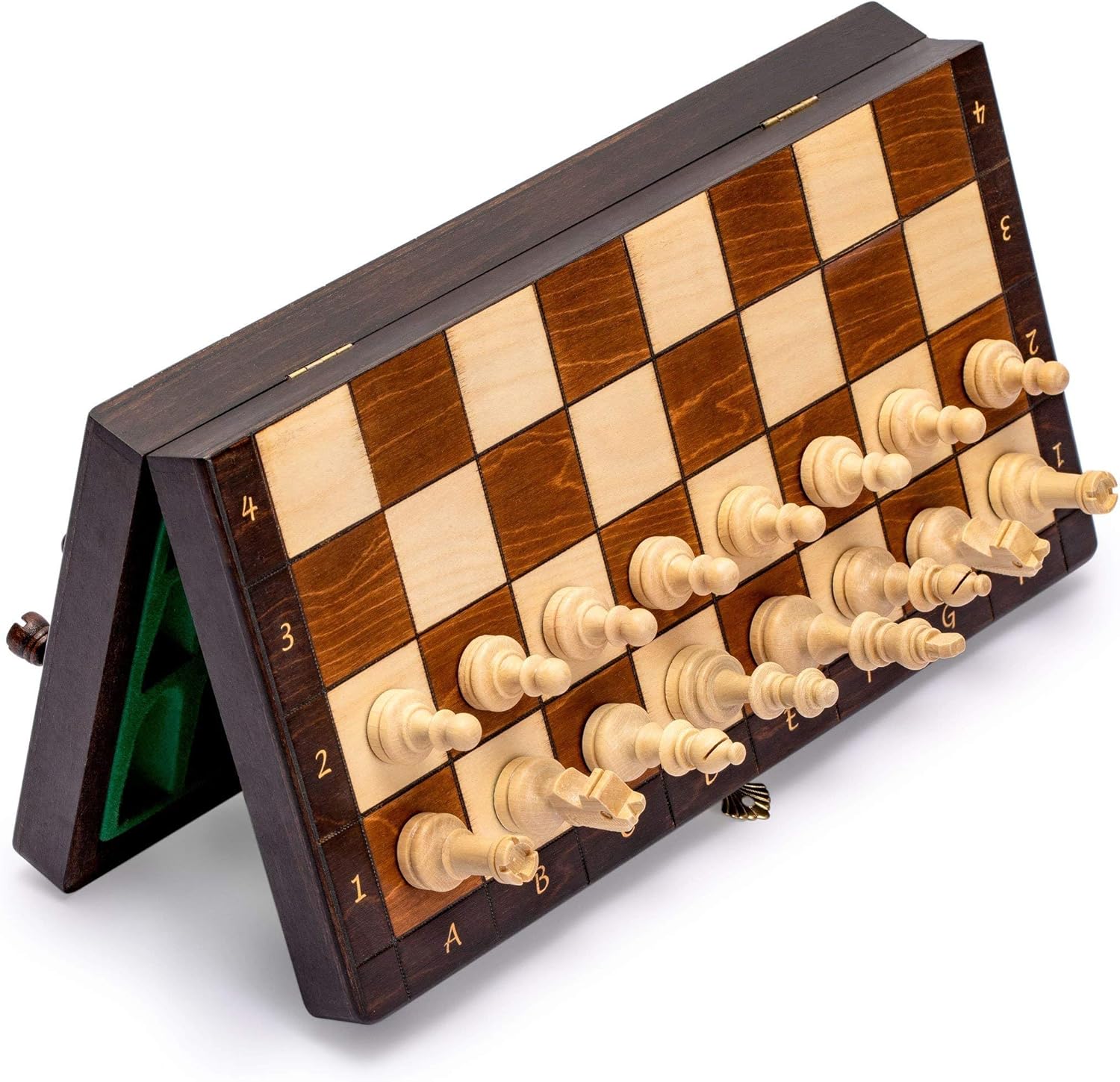 Husaria Magnetic Wooden Portable Travel Chess Game Set - 11 Inches Pack of 2