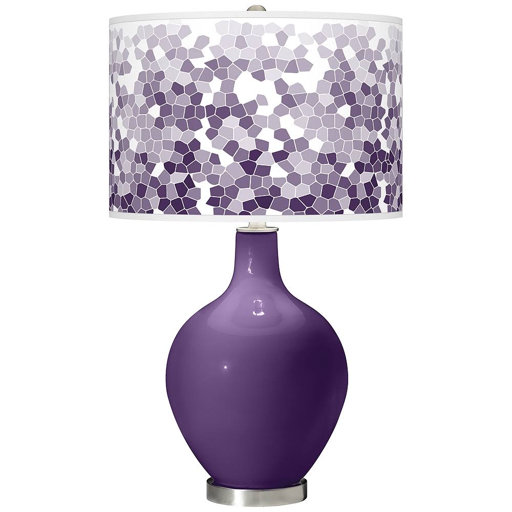 Color + Plus Acai Mosaic Giclee Ovo Table Lamp