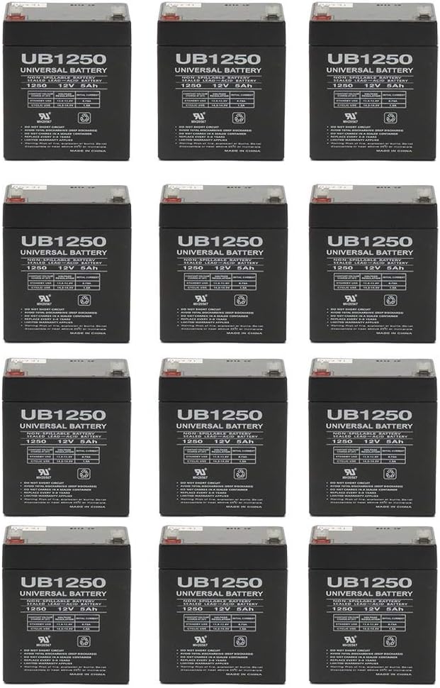 Universal Power Group 12V 5Ah UPS Battery Replaces 5.5Ah BB HR5.5-12-T2, HR5.5-12T2-12 Pack