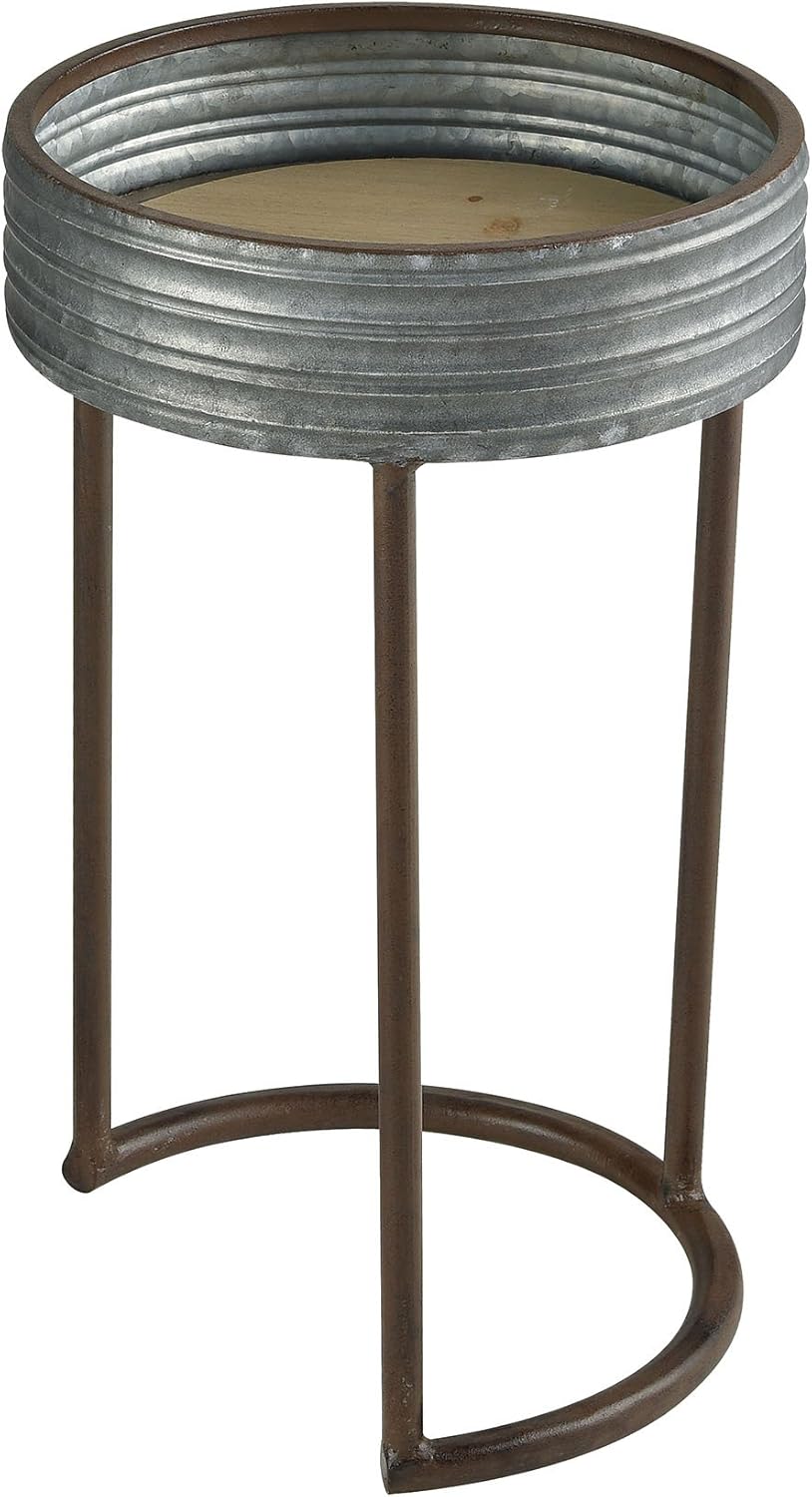 Elk Lighting Accent Table, Rustic, Grey, Natural Pack of 2