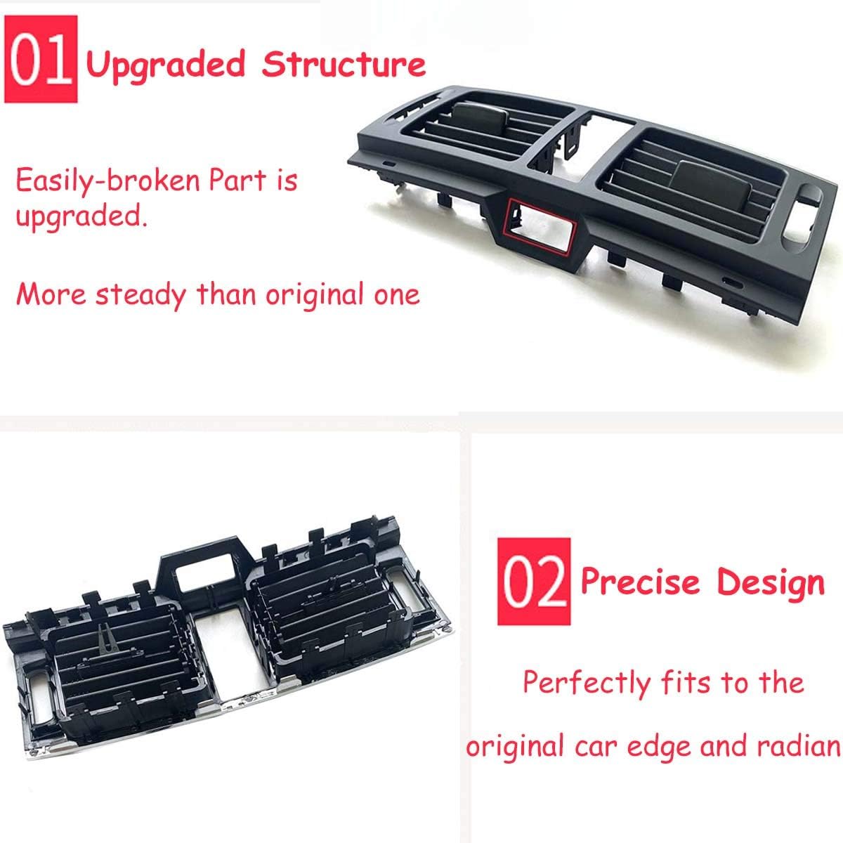 TTCR-II Front AC Vent For Mercedes Benz W204, 1 PC Front Air Grille For Mercedes Benz C300 C350 C63 AMG 2008-2011 (Dashboard Center)