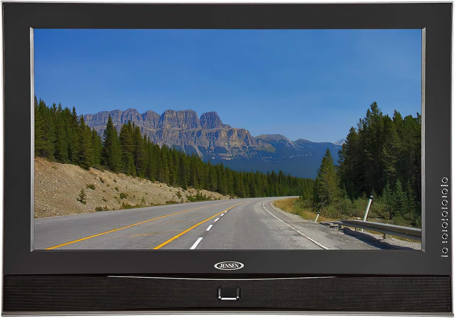 Jensen JE2608WM HD Ready (1080p, 720p, 480p) 26 Inch 110V AC RV Wallmount LCD TV with Integrated HDTV (ATSC) Tuner, 1366 x 768 Full HD, 2 HDMI inputs, Wireless Remote Control, JE2608 Black (Renewed)