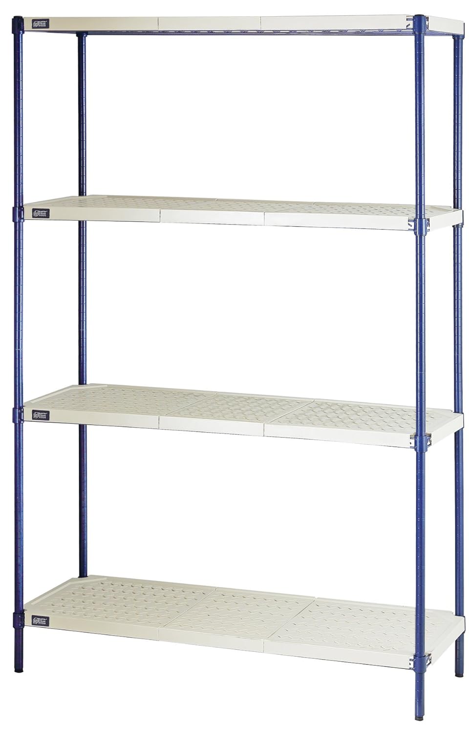 QUANTUM STORAGE SYSTEMS 4-Shelf Adjustable Wire Shelving Unit, 300 lb. Load Capacity per Shelf, 72 H x 42 W x 18 D, Chrome Finish