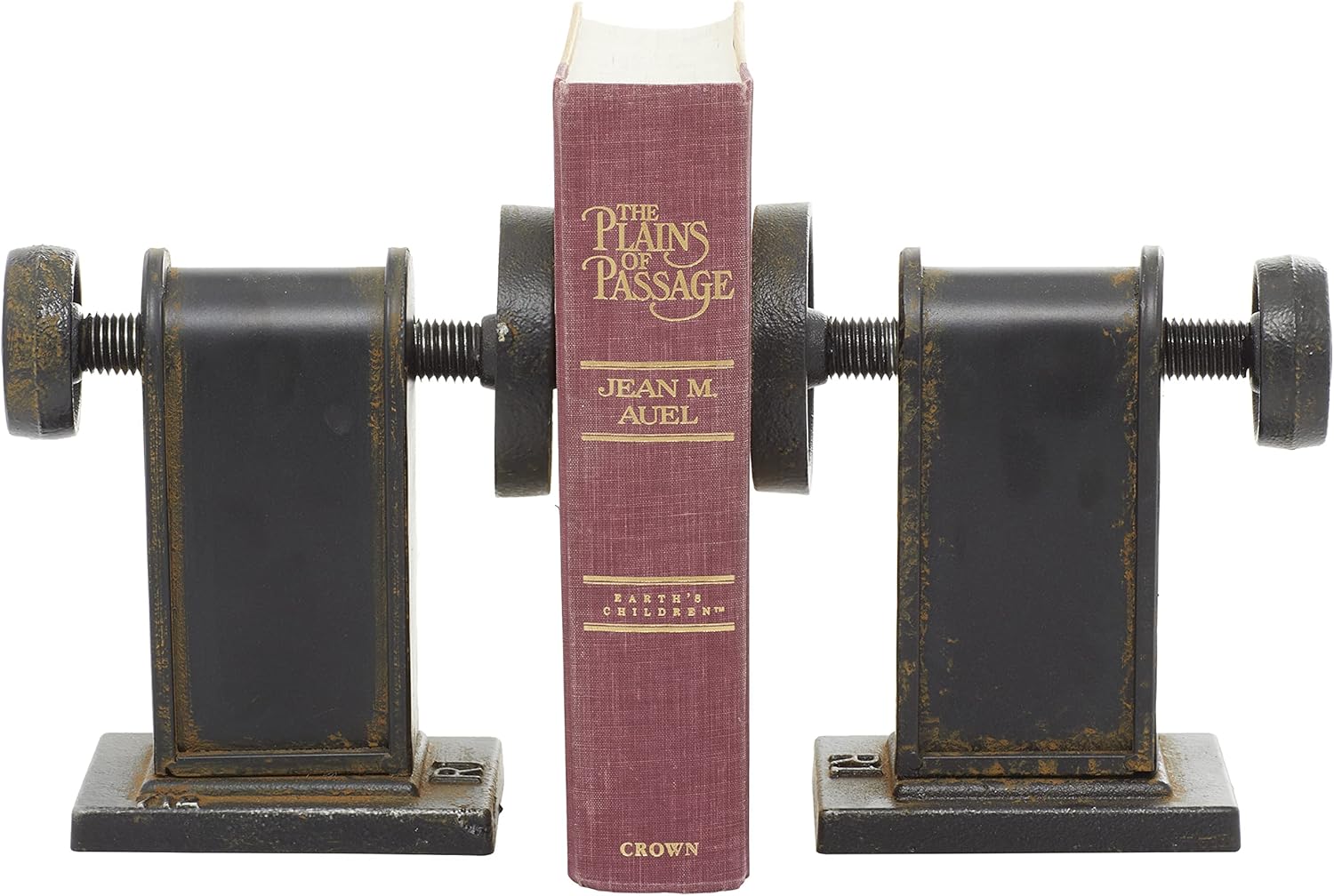 Deco 79 Metal Bookends, 8 by 7-Inch Pack of 2