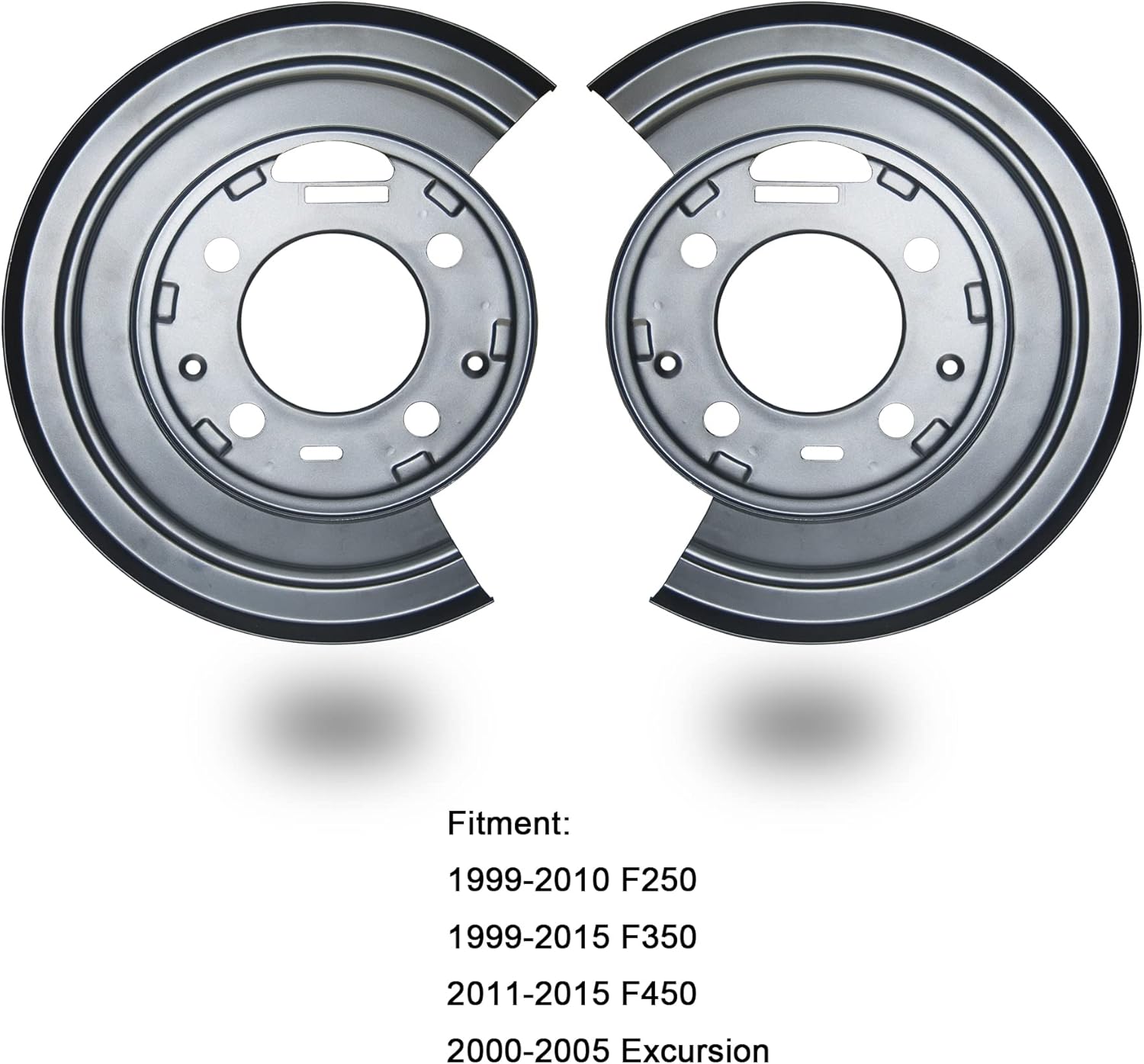 Autoacc Rear Brake Dust Shields, Backing Plate Kits for F250 F350 F450 Super Duty Series Trucks Excursion (Pair)