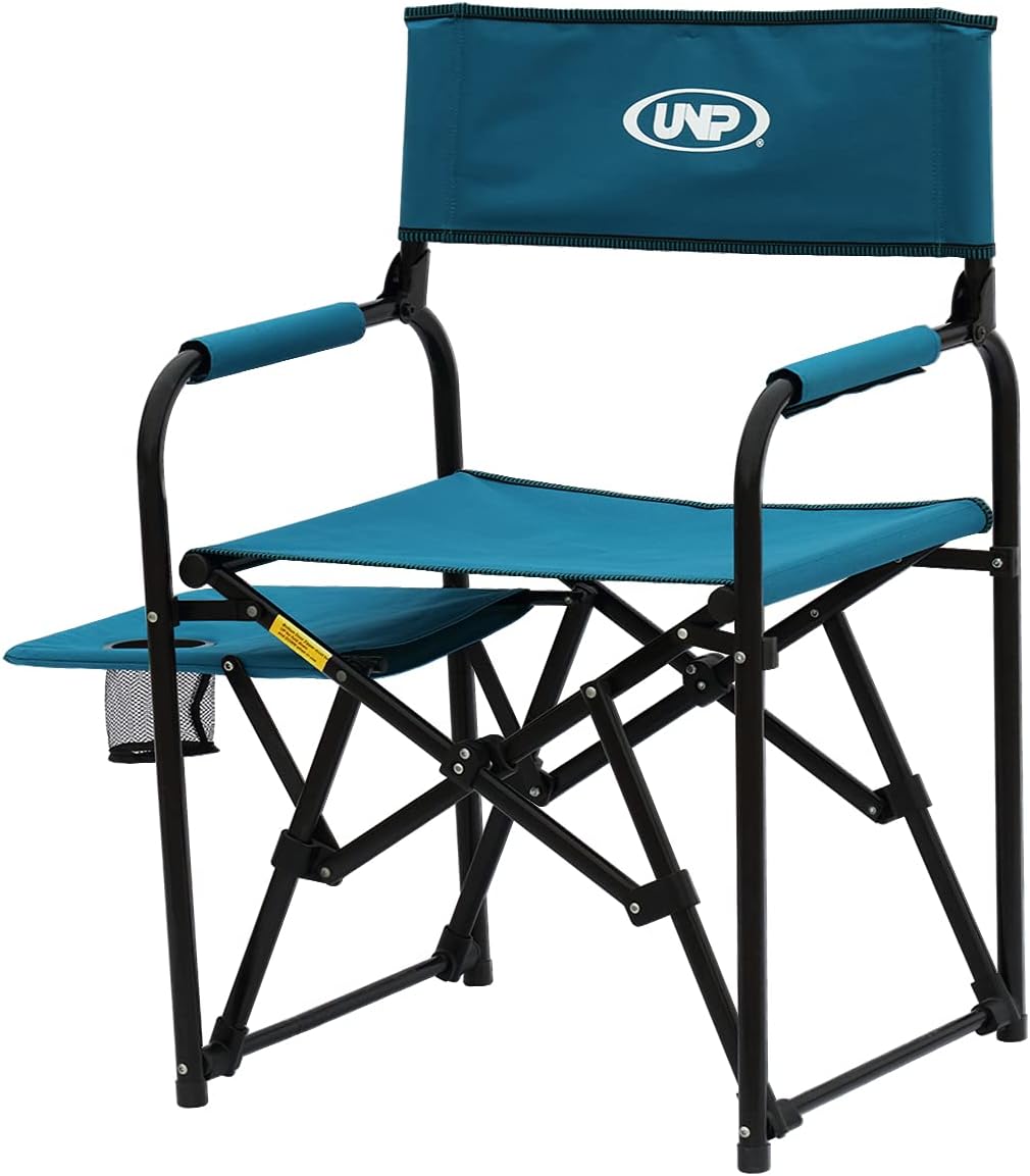 Camping Chairs, Director Chair with Side Table, Portable Folding Camp Chair, Mini Lightweight Collapsible Camping Chair for Outdoor Party, Lawn, Backpacking, Hiking, Picnic, Travel, Festival