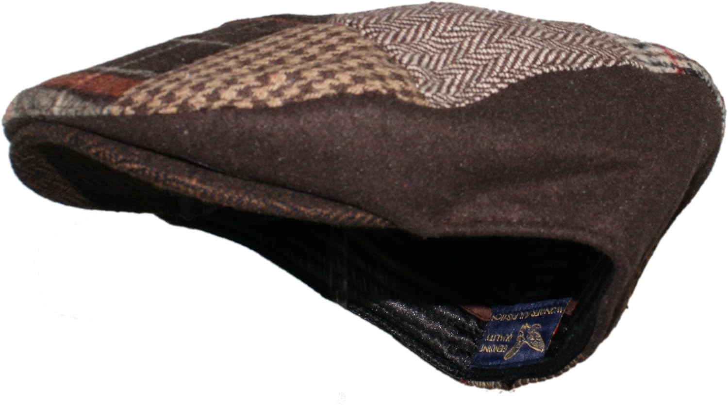 Ted & Jack - Tweed Patchwork Newsboy Driving Cap with Quilted Lining