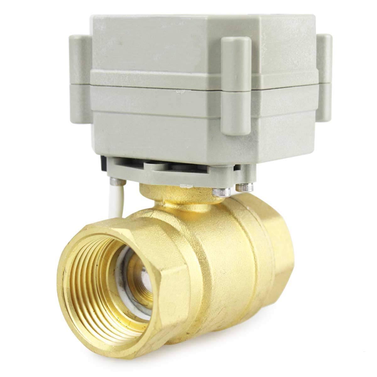 HSH-Flo 2 Way 1/2x22 3/4x22 1x22 1-1/4x22 12V/24VAC/DC Brass/Stainless CR3-03 Electrical On/Off Motorized Ball Valve (Brass 1-1/
