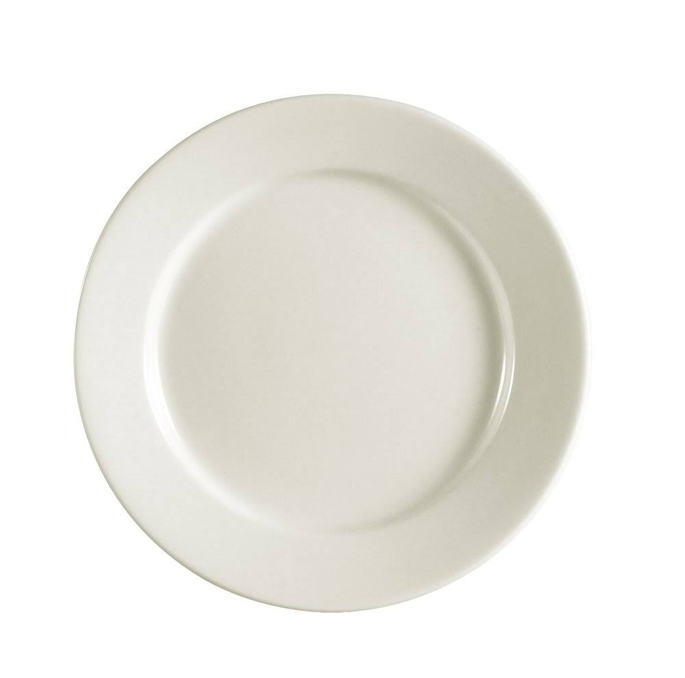 CAC China Coupe Pattern 7x22 American White Round Plate - 36 count