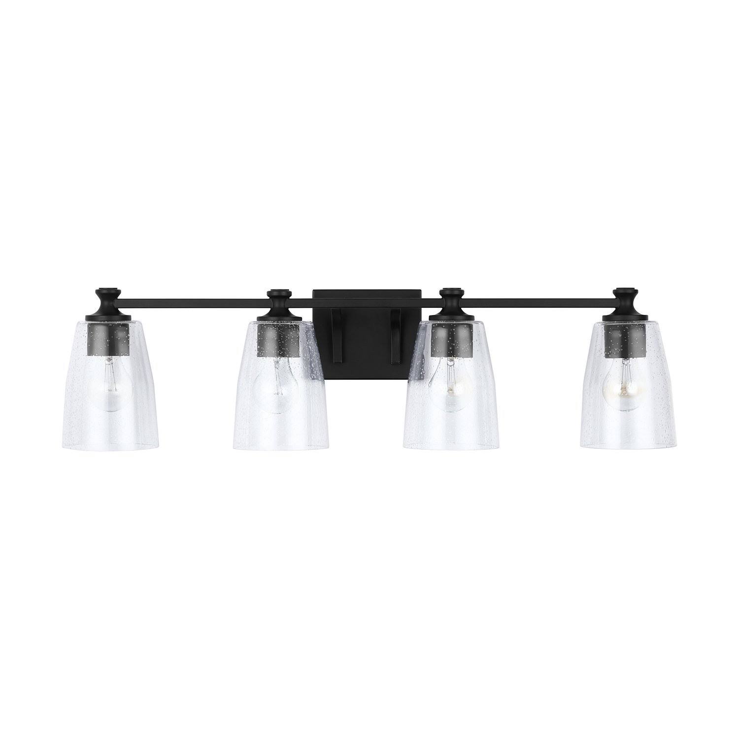 Capital Lighting 140941MB-506 Myles 4 Light Vanity, Matte Black
