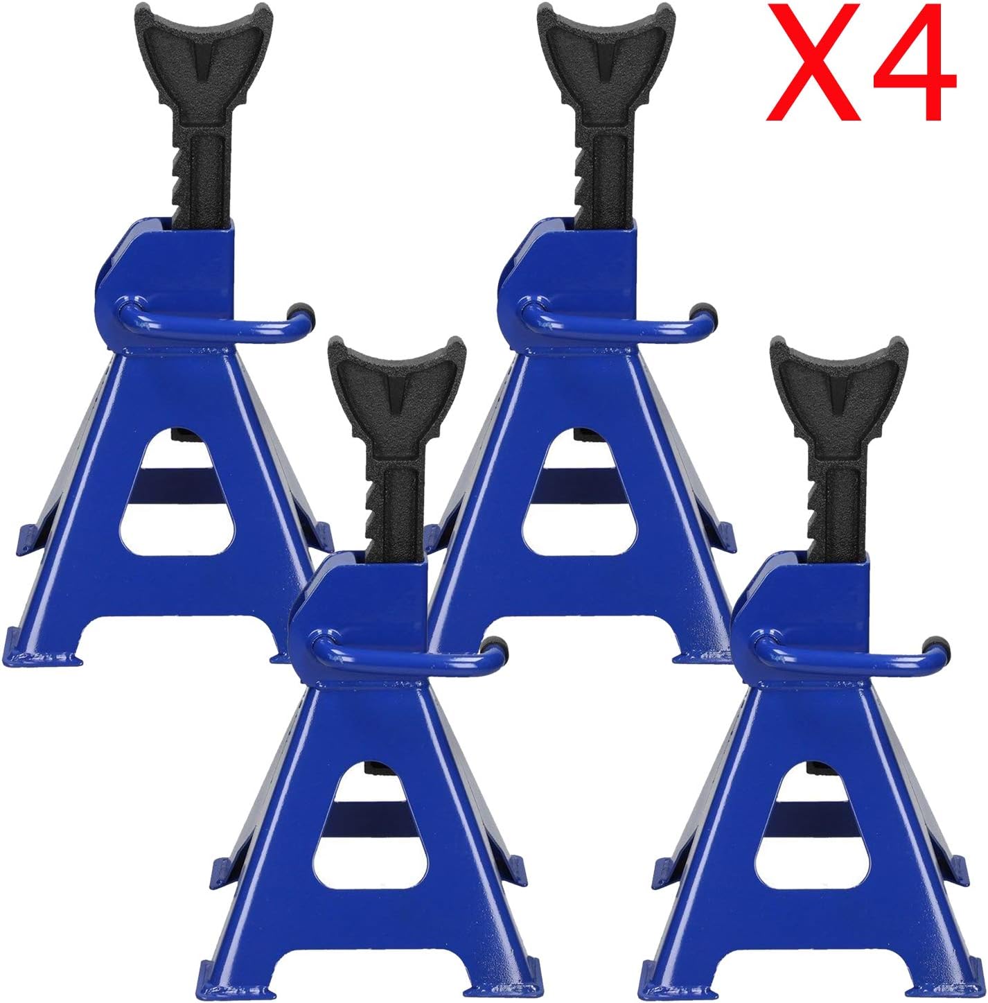 Jack Stands Set of 4PCS Heavy Duty Jack Stand 6 Ton/Pair Capacity Metal Steel Jack Stands Adjustable Height 11 1/2-16 1/2 Inch Self-Locking Car Lift Auto Repair Tools