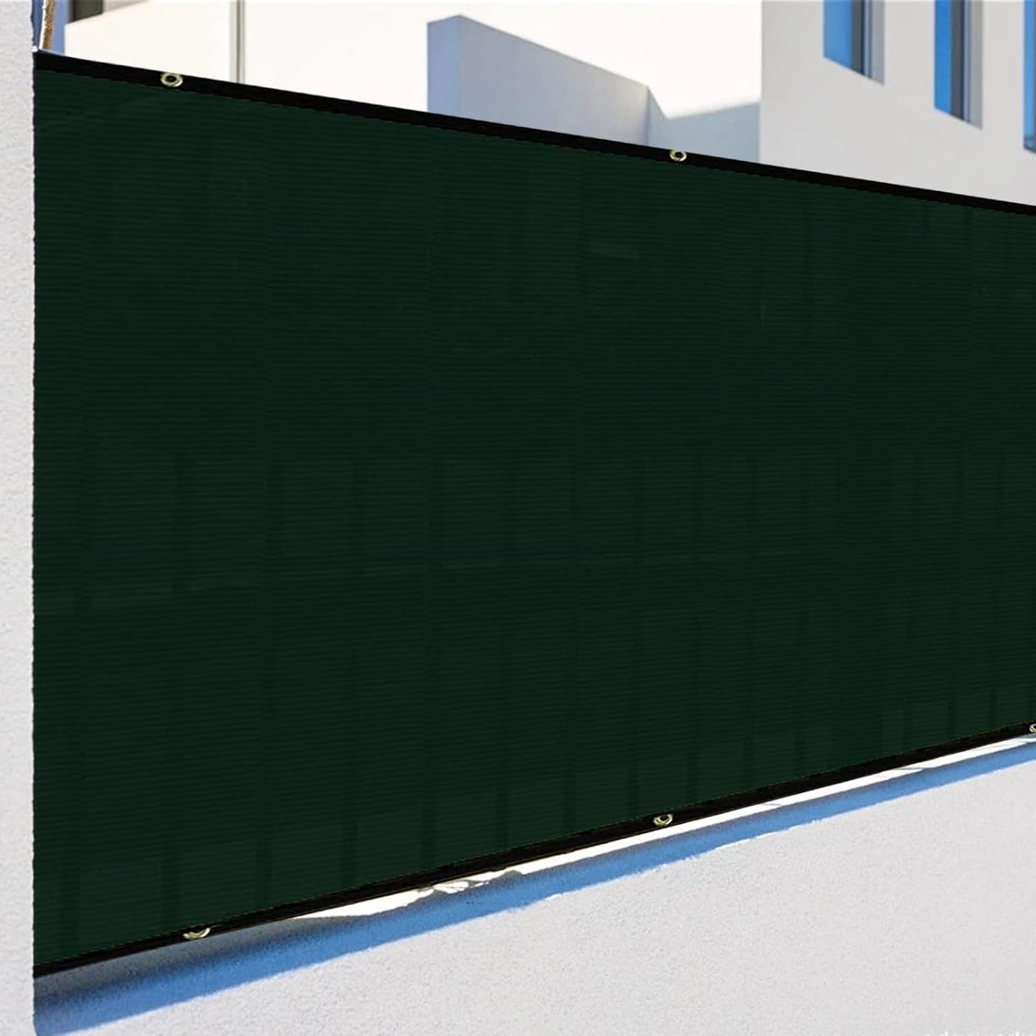 TYFYB 6' x 50' Green Fence Windscreen Privacy Screen Shade Cover Fabric Shade Tarp Netting Mesh Cloth Commercial Grade 180 GSM,6*50 ft Pack of 2