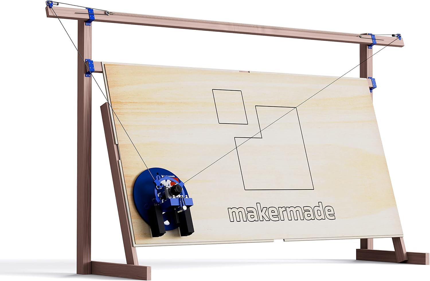 2021 M2 CNC Engraving Machine Kit, First Wall Mounted Highly Accurate Cutting Engraver, 3-Axis CNC Machine for Wood, Metal, Plastic & More, Up to 4x8ft Working Area, Based on Maslow CNC Design