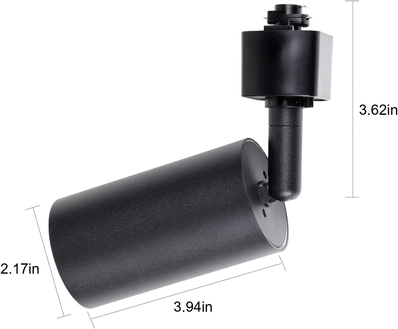 LED Track Lighting Heads Beam Angle 45&deg; Compatible with Single Circuit 3-Wired Series Track Lighting Fixtures Ceiling for Wall Art Exhibition 7W 3000k Warm White,Black Shell Aluminum 6 pcs