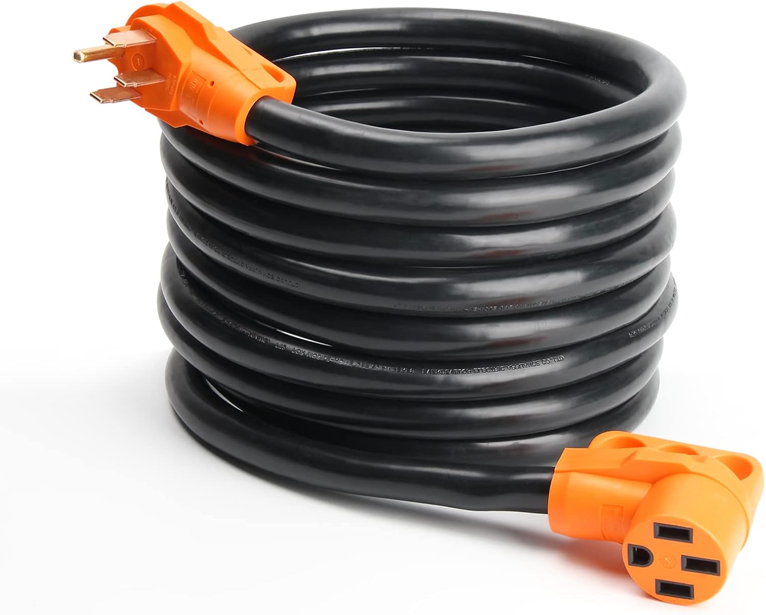 OPL5 50 Amp 25 Feet RV Power Extension Cord, Heavy Duty 14-50P to 14-50R Plug Receptacle Connector with Grip Handle 6AWG3C+8AWG1C, ETL Listed for RV Camper (50Amp to 50Amp 25FT)