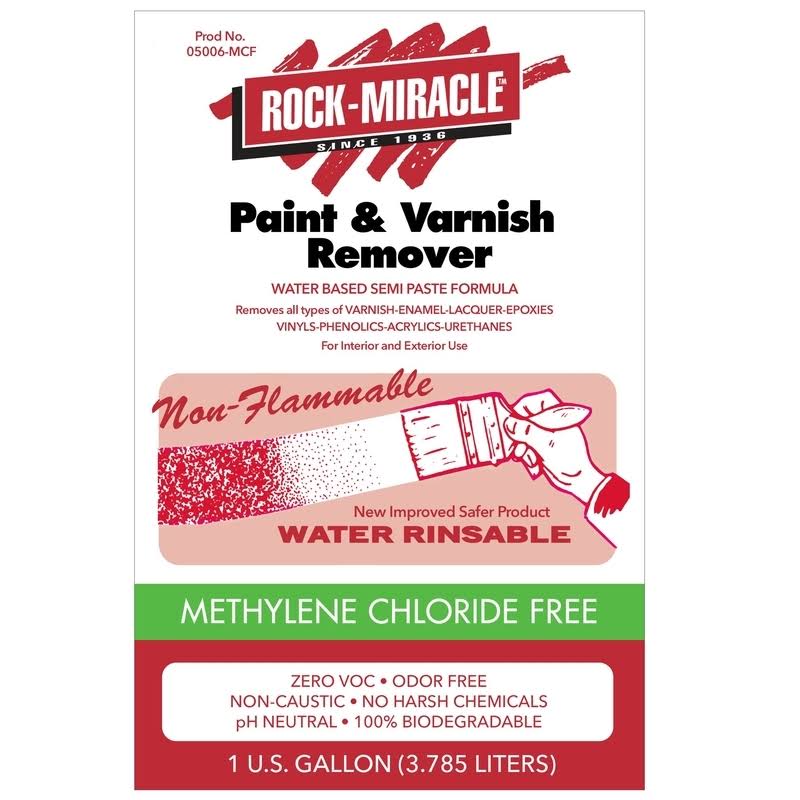Rock Miracle Non-Flammable Fast Paint and Varnish Stripper 1 gal. - Case Of: 4;