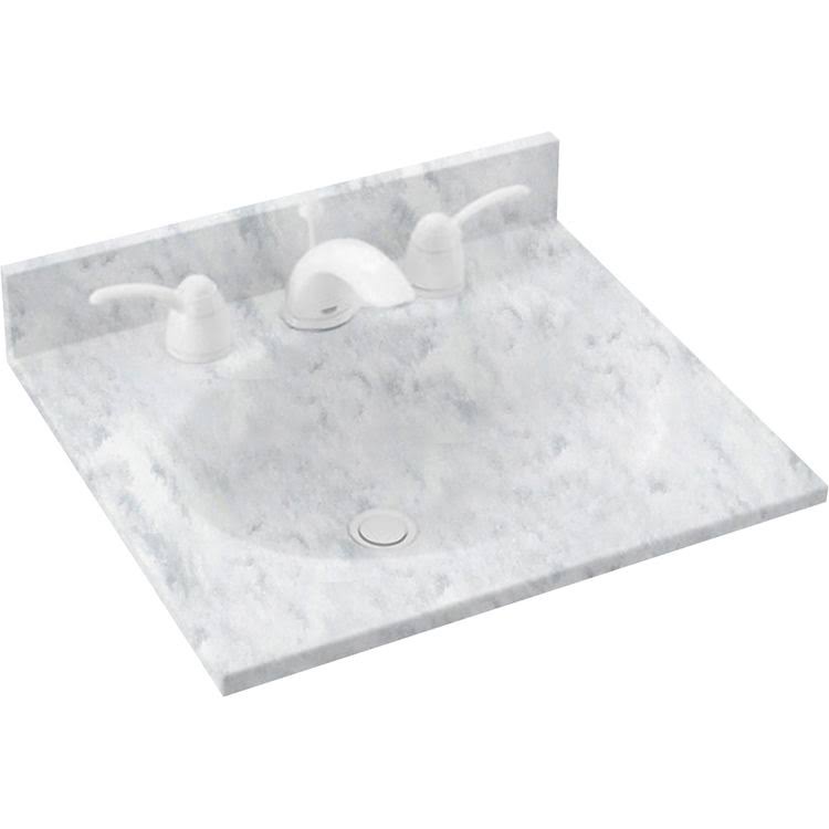 Swan Ellipse Solid Surface 19&& Single Bathroom Vanity Top, White