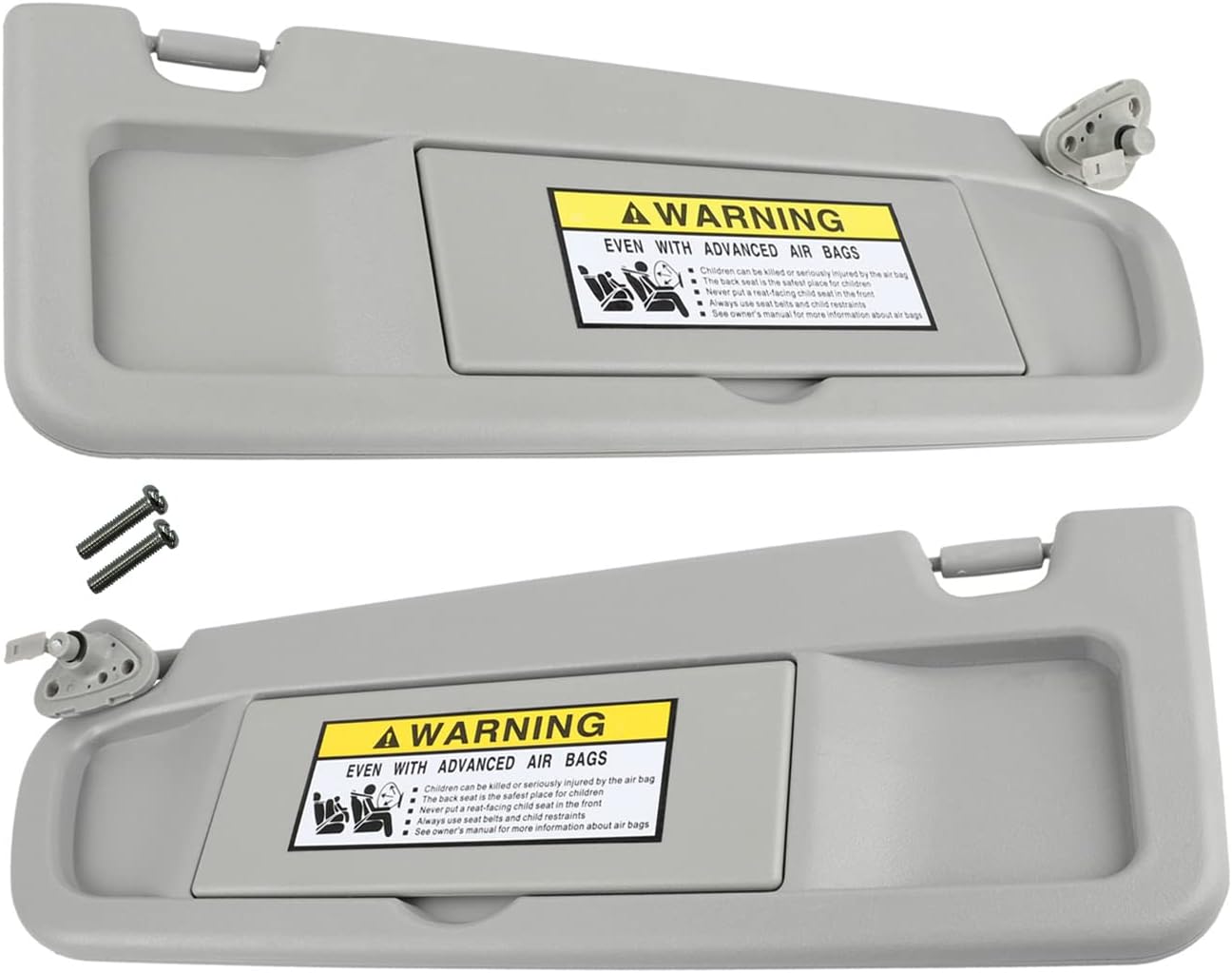 Nakuuly Left Driver and Right Passenger Side Sun Visor Gray Compatible with Honda Civic 2006 2007 2008 2009 2010 2011 Replaces # 83280-SNA-A01ZC 83230-SNA-A01ZC