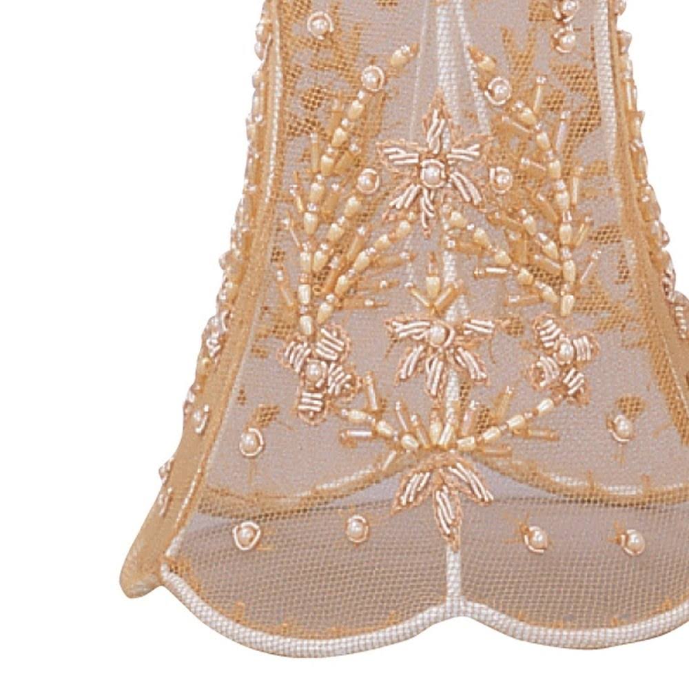 Crystorama 1SH-GOLD 5x22 Gold Beaded Shade on Lace