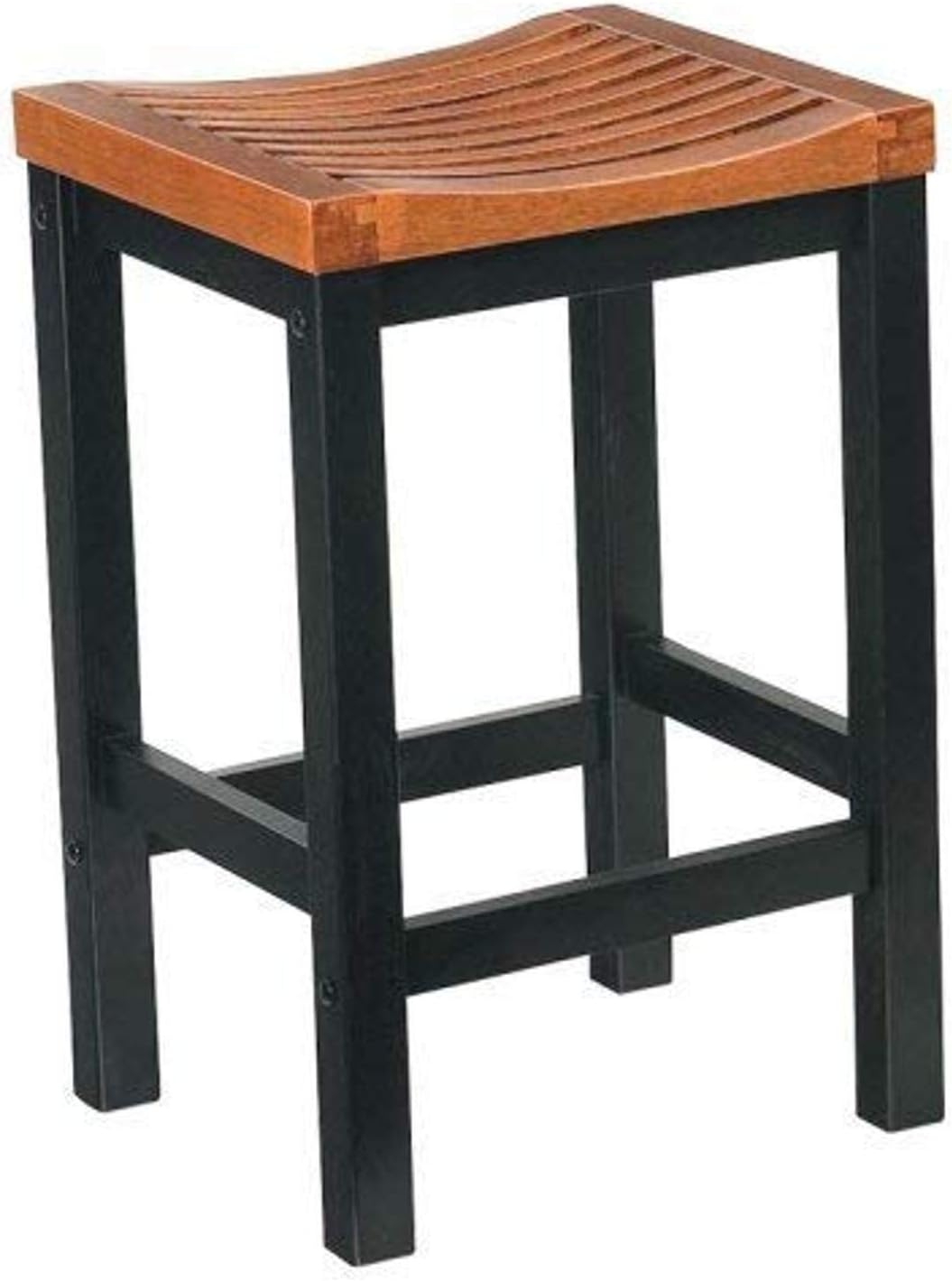 Home Styles Cottage Oak Finish 24-inche Bar Stool with Curved Seat and Hardwood Construction Pack of 2