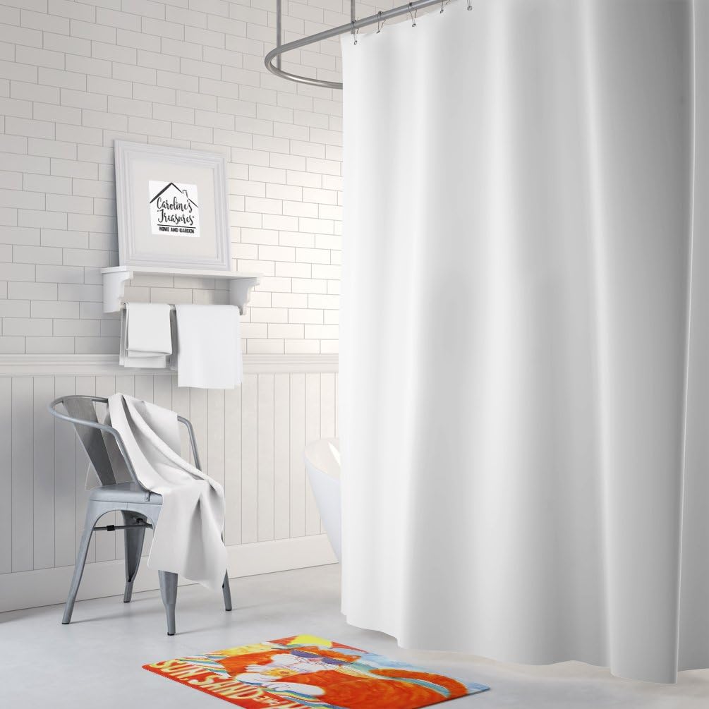 Caroline's Treasures 6050RUG Orange Tabby at The Beach Bath Mat Machine Washable Anti-Fatigue Memory Foam Kitchen Rug, 19 X 27, Multicolor