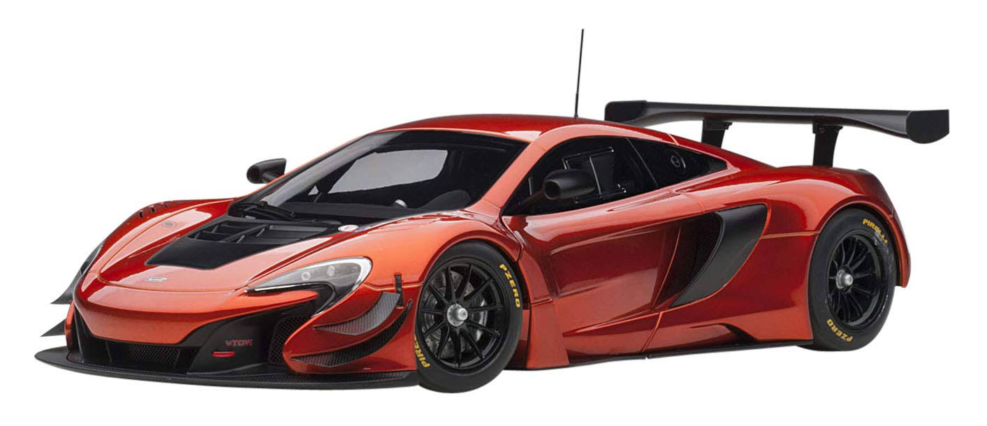 McLaren 650S GT3 Volcano Orange with Black Accents 1/18 Model Car by AUTOart 81642