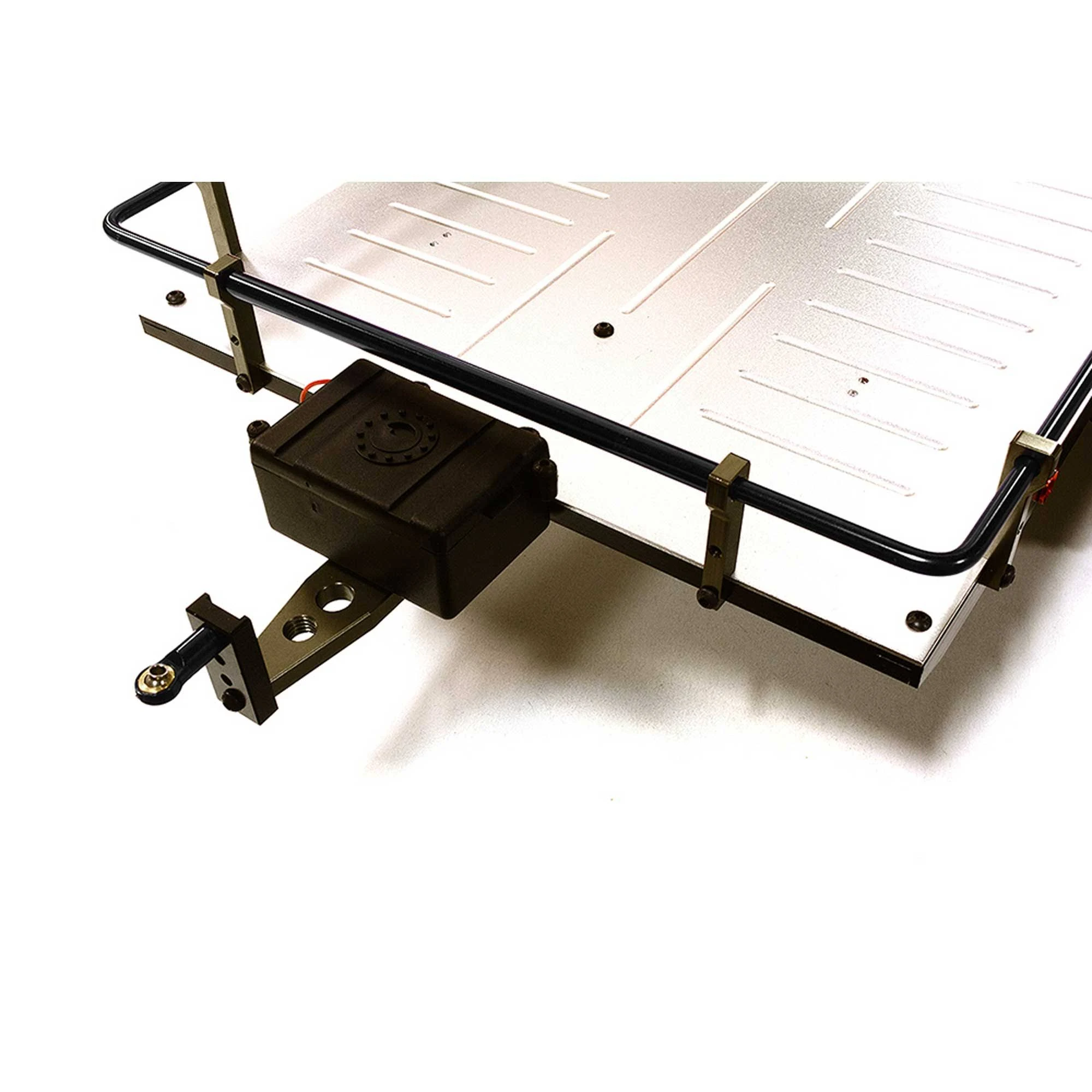 Integy Alloy Flatbed Dual Axle Car Trailer, Black: 1/10 RC, INTC26670BLACK