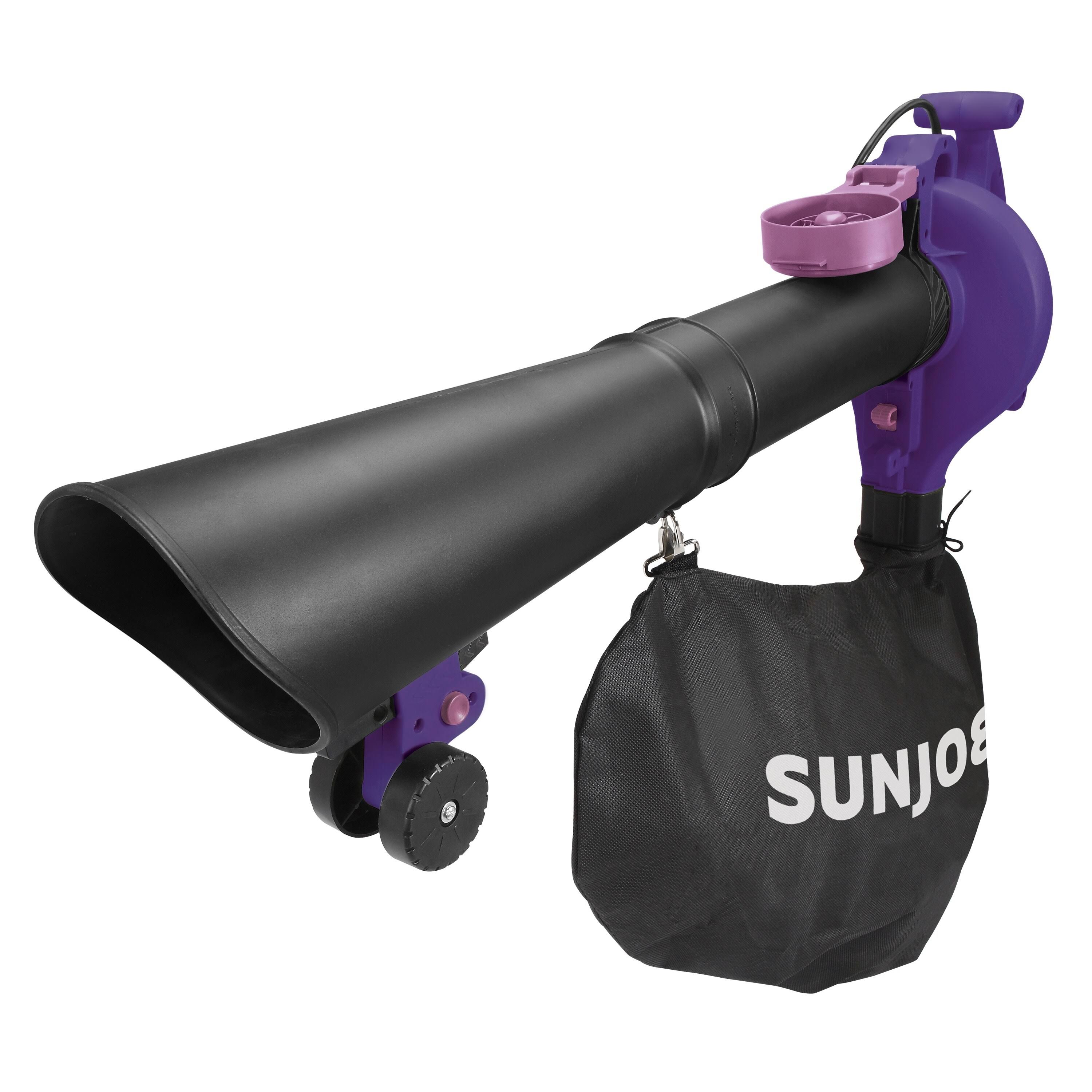 Sun Joe Sbj606e-ga-prp-rm 4-in-1 Electric Blower | 250 MPH | 14 Amp | Vacuum | Mulcher | Gutter Cleaner | Purple (Certified Refu
