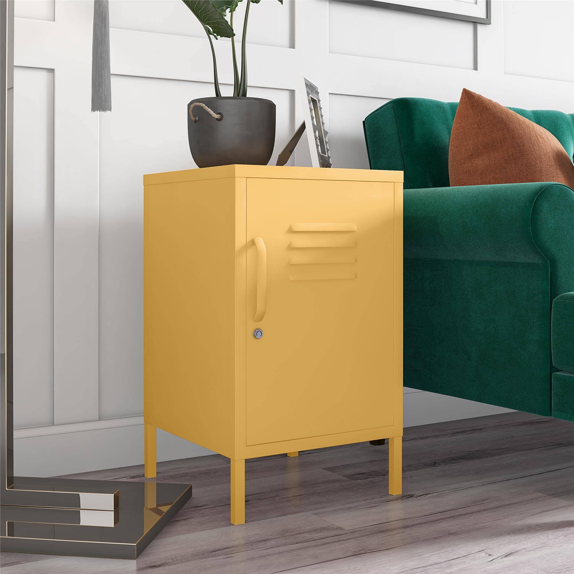 Novogratz Cache Metal Locker End Table (Yellow)