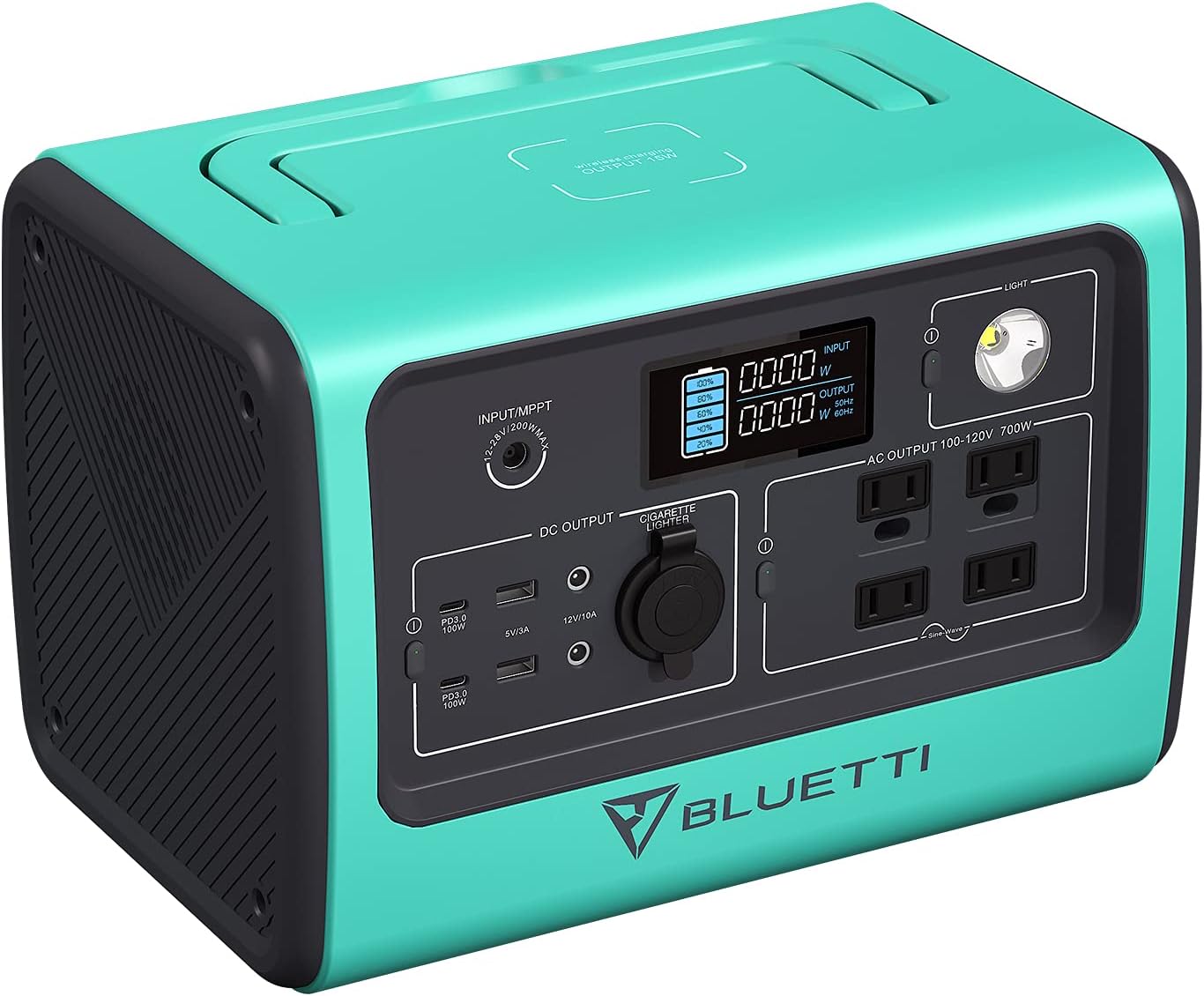 BLUETTI Portable Power Station EB70S 800W Solar Generator 716Wh LiFePo4 Battery Backup w/ 4 110V AC Outlets, 2 100W Type-C, LED Flashlight, Emergency Supply for Power Outage Camping Vanlife Off-grid