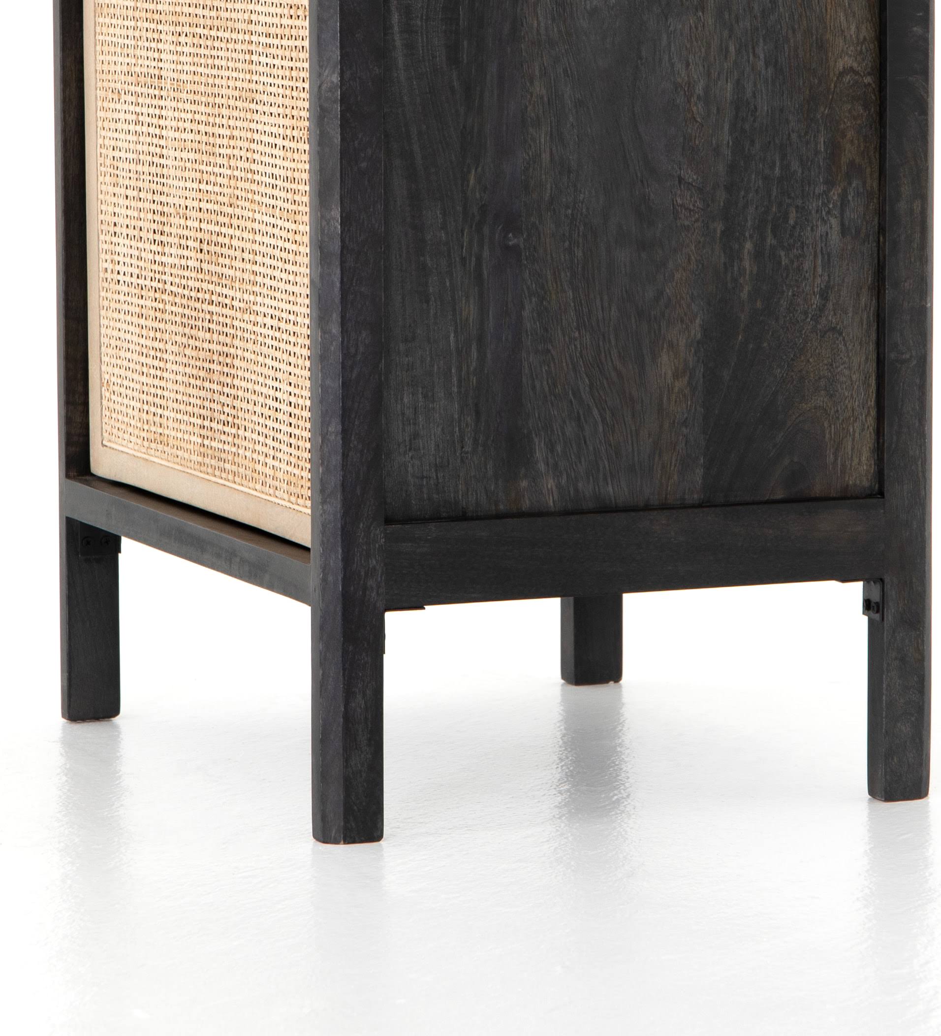 Four Hands Sydney Nightstand, Black Wash / Left