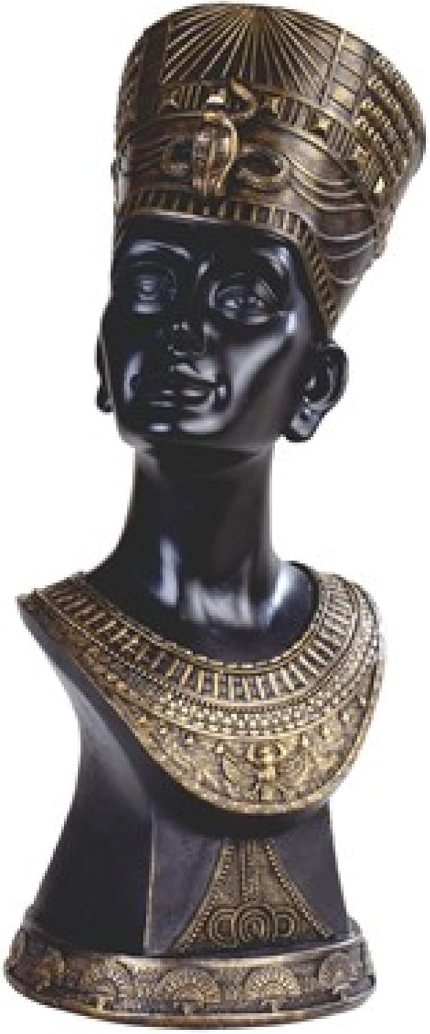 GSC 88415 14 Inch Egyptian Queen Nefertiti Bust, Black