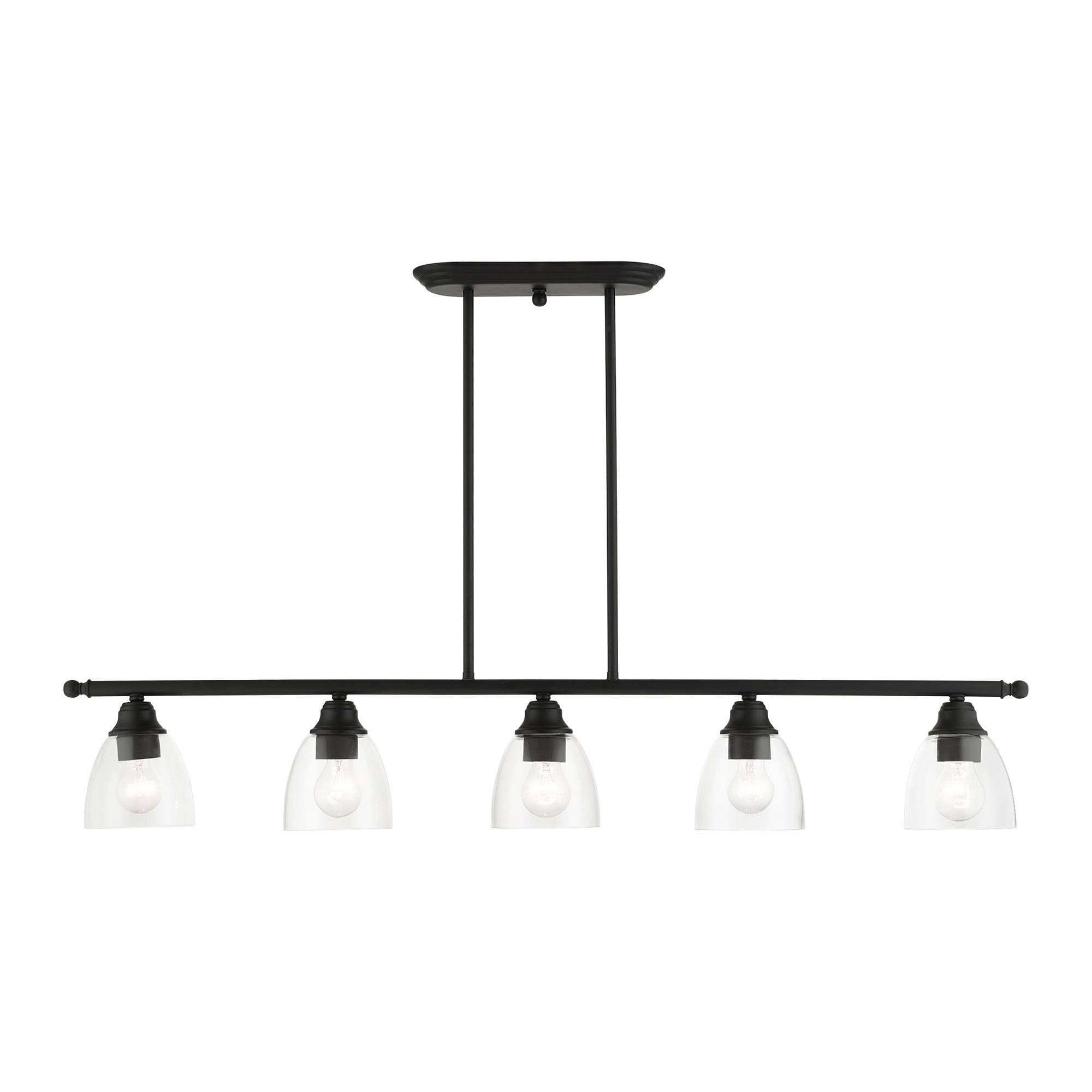 Livex Lighting 46338-04 Montgomery - 5 Light Linear Chandelier Black