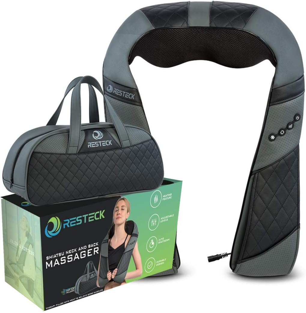 Massagers for Neck and Back with Heat - Deep Tissue 3D Kneading Pillow, Electric Shiatsu Back Neck and Shoulder Massage, Shoulders, Foot, Legs,Body - Relieve Muscle Pain - Office, Home & Car