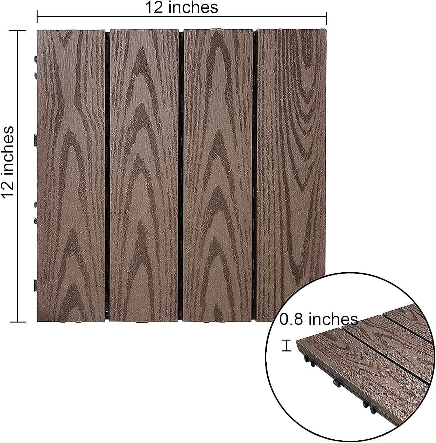 Kaerott 6 Pack Interlocking Deck Tiles 12