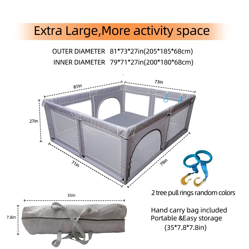 Baby Playpen, Extra Large Playyard for Baby (X-Large(Pack of 1))