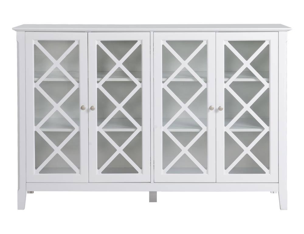 Homestar Savannah Accent Cabinet with 4 Doors-White | CBT-C1910168-LWS