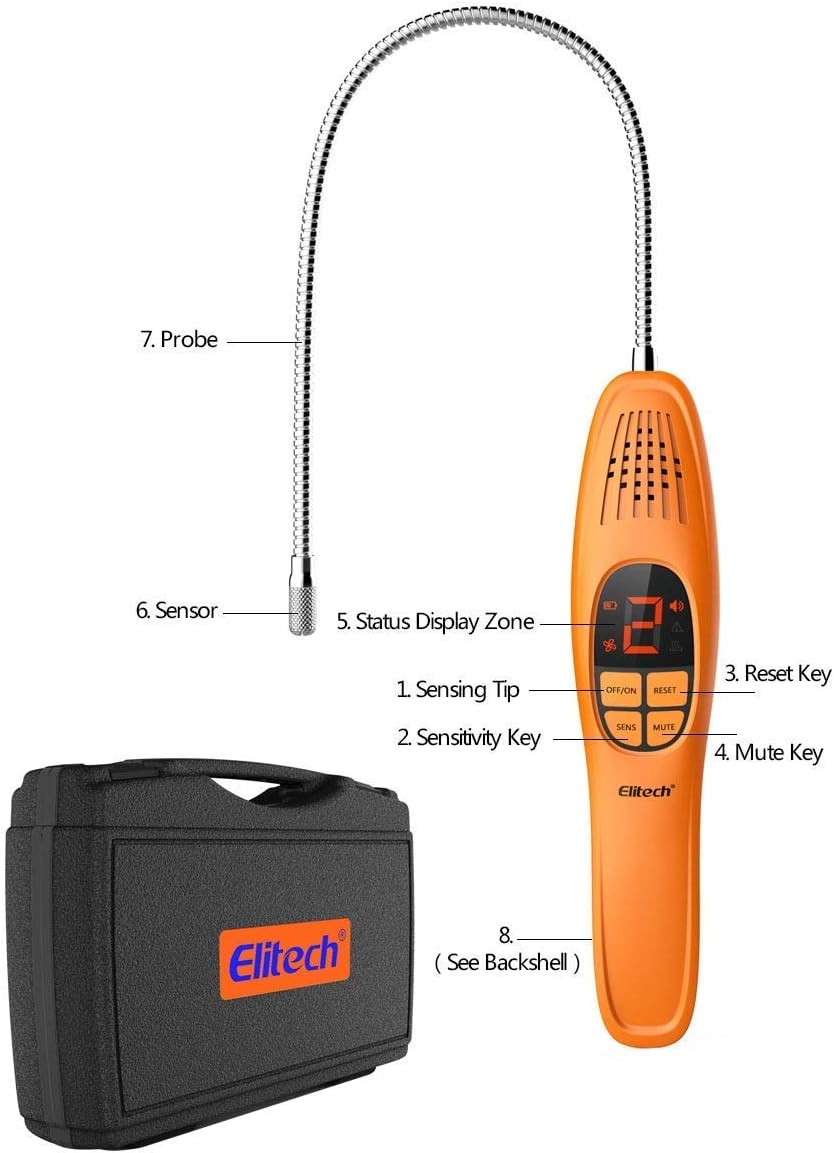 Elitech LD-100 Heated Diode HVAC Refrigerant Leak Detector AC Sniffer