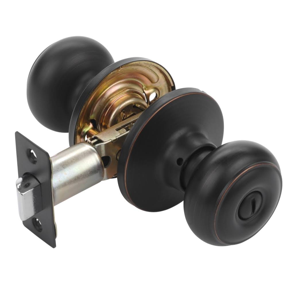 Dynasty Hardware SIE-30-12P Sierra Door Knob Privacy Set, Aged Oil Rubbed Bronze, Contractor Pack (4 Pack)