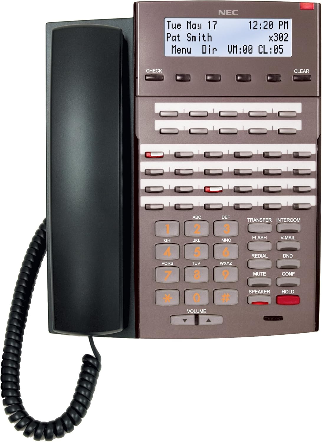 NEC 1090021 - NEC DSX 34B Display Telephone with Speakerphone and Backlight, Black (Renewed) Pack of 2