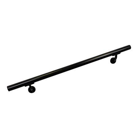 Aluminum Handrail Direct Ohr Handrail Section w/ Mounts (11& Length,Black Pearl)