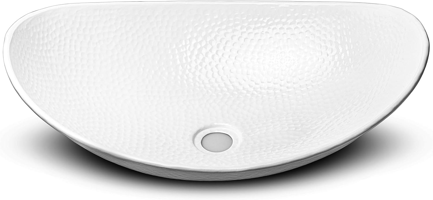 Monarch Abode 19186 Hand Hammered Matte Black Harbor Vessel Bathroom Sink (19 inches)