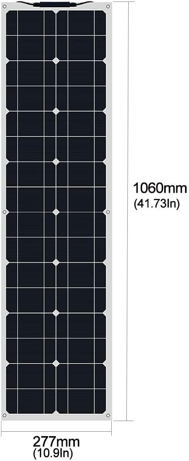 Socentralar Flexible Solar Panel 50W , Monocrystalline 50W Solar Panel Kit with 12V/24V 10A Controller ,Extension Cable for Battery,Car,Yacht ,Boat,RV
